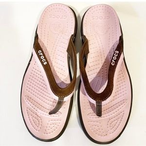 Pink Croc Flops